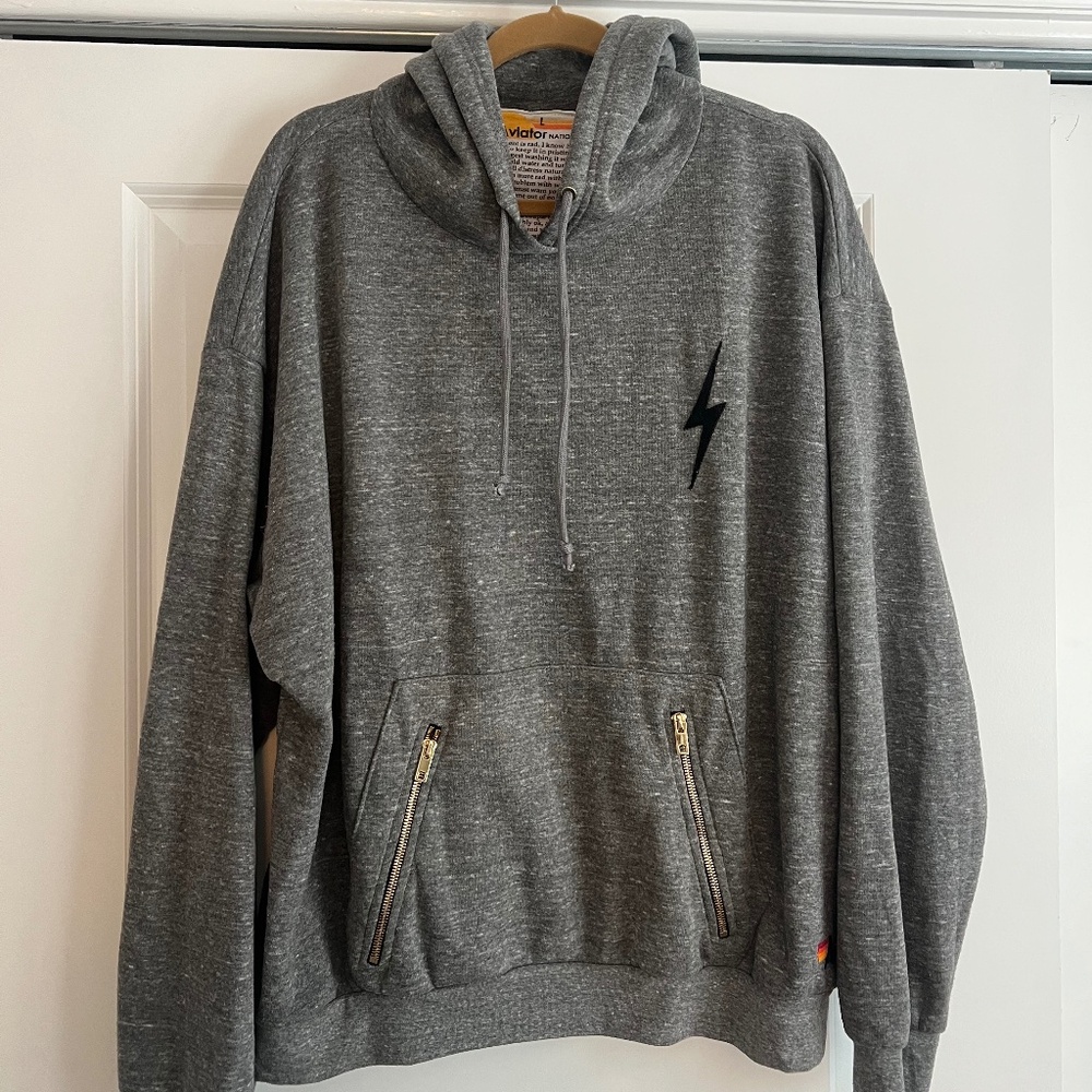 Aviator Nation Relaxed Bolt Hoodie: Large